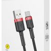 КАБЕЛЬ USB-A / USB-C Baseus Cafule CATKLF-B91 100 см 3A QC 3.0 черный / красный кабель