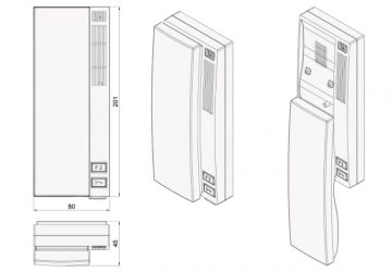 ACO INS-UP720B UNIPHONE - turētājs, 1 poga