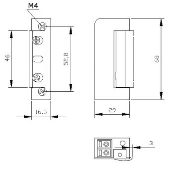 ELEKTRA R5 LOCK ar atmiņas bloku SYMETRIC šaurs 16.5mm