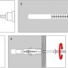 UNIVERSAL BOLT RU-06045 6x35mm ar iedziļinātu skrūvi 3.5x45mm 100gab.