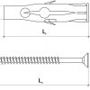 UNIVERSAL BOLT RU-10080 10.0x60mm ar iedziļinātu skrūvi 6x80mm 100gab.