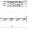 Universāla tapa 8x40/50, iedziļināta skrūve, kartona kārba (SFXP-08040050 x 100gab).