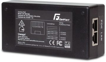 GETFORT GIGABIT POE ADAPTERA BAROŠANAS AVOTS GF-48-60W-G