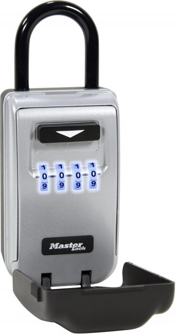 Atslēgu kaste ar iespēju piekārt un kombināciju ar apgaismojumu Master Lock 5424EURD