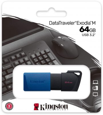 Kingston Data Traveler Exodia M 64GB USB3.2 Gen1 zibatmiņas disks