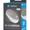 Natec Harrier 2 1600dpi Bluetooth bezvadu pele balta un pelēka