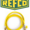 Servisa šļūtene ar noslēgvārstu REFCO CA-CL-60-Y (150 cm / 1/4" x 1/4")