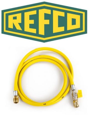 Servisa šļūtene ar noslēgvārstu REFCO CA-CL-60-Y (150 cm / 1/4" x 1/4")