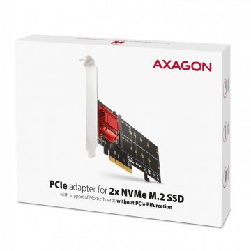 Axagon PCEM2-ND PCIe 2x NVME M.2 adapter