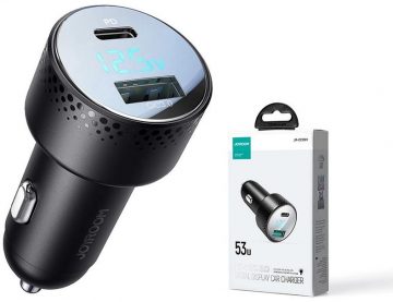 Автомобильное зарядное устройство Joyroom JR-CCD01 53 Вт 3,0 А PD 3.0 QC 3.0 1x USB-A 1x USB-C Автомобильное зарядное устройство Joyroom JR-CCD01 53 Вт 3,0 А PD 3.0 QC 3.0 1x USB-A 1x USB-C