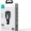 Joyroom autolaadija JR-CCN07 120W 5.0A PD 3.0 QC 3.0 1x USB-A 2x USB-C + kaabel