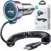 Joyroom 3-in-1 auto lādētājs JR-CL07 60W 4.0A PD 3.0 QC 3.0 1x USB-A 1x USB-C ar 1,6M kabeli