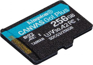 Kingston Canvas Go Plus microSDXC C10 UHS-I 256 GB atmiņas karte