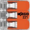 Universal quick connector LINE/WIRE 3x 0.2-4mm2 WAGO 221-413 (1 pc.)