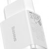 Baseus kompaktais lādētājs CCXJ010202 10,5W 2x USB-A BALTS
