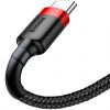 USB-A / USB-C KABELIS Baseus Cafule CATKLF-C91 200cm 2A QC 3.0 BLACK/RED KABELIS
