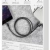 Кабель USB-A/Lightning для iPhone Baseus Cafule CALKLF-BG1 100 см Apple 2.4A ЧЕРНО-СЕРЫЙ