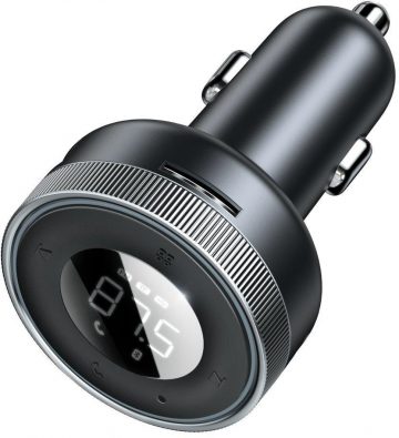 Baseus Enjoy CCLH-01 3.4A 2x USB-A JACK 3.5MM BT 5.0 AUTOMOBILINIS ĮKROVIKLIS FM Siųstuvas