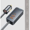 Автомобильное зарядное устройство Baseus Share Together 120 Вт 3 А 3x USB-A 1x USB-C PD 20 Вт QC 3.0 на кабеле