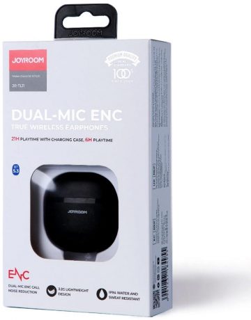 Беспроводные наушники TWS Joyroom JR-TL11 ENC IPX4 BT 5.3 черные Беспроводные наушники TWS Joyroom JR-TL11 ENC IPX4 BT 5.3 черные