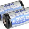 Uzlādējams akumulators 16340 / R-CR123 3.7V Xtar 650mAh (1 gab.) ar aizsardzību