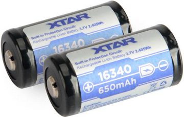 Uzlādējams akumulators 16340 / R-CR123 3.7V Xtar 650mAh (1 gab.) ar aizsardzību