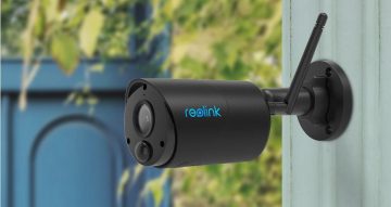 Reolink Argus ECO-V2 melna 3MP C tipa IP kamera ar akumulatoru