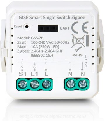 GISE Smart Single Relay modulis (bez N) Zigbee | Tuya | GSS-ZB-NN