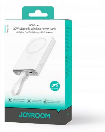 Joyroom Powerbank JR-PBM01 10000mAh 20W 1x USB-C 2x Lightning balts + kabelis