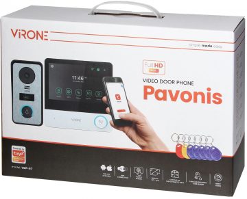 VIRONE VDP-67 FullHD VIDEODOMOFONS, RFID lasītājs, TUYA