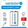 Перезаряжаемый литий-ионный аккумулятор 6F22 EverActive 9 В 550 мА·ч с разъемом USB-C