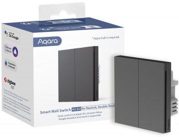 Aqara Smart Wall Switch H1 Grey dubultā bez neitrāles