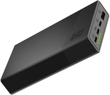 Внешний аккумулятор Green Cell PowerPlay20S 20000 мА·ч PD 22,5 Вт QC 3.0 3x USB-C ЧЕРНЫЙ