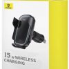 AUTOMOBILU AUTOMOBILU UZLĀDZĒŠANAS TURISTERIS Baseus Milky Way Pro BS-CM023 Qi 15W ON BOX BLACK