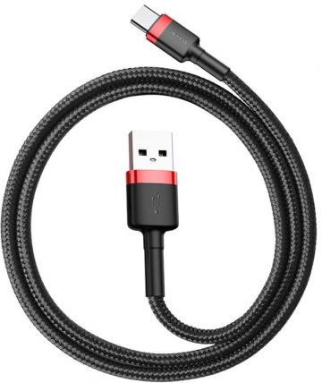 КАБЕЛЬ USB-A / USB-C Baseus Cafule CATKLF-B91 100 см 3A QC 3.0 черный / красный кабель