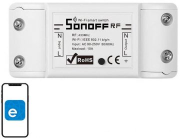 Inteliģentais WiFi + RF 433 slēdzis Sonoff RF R2