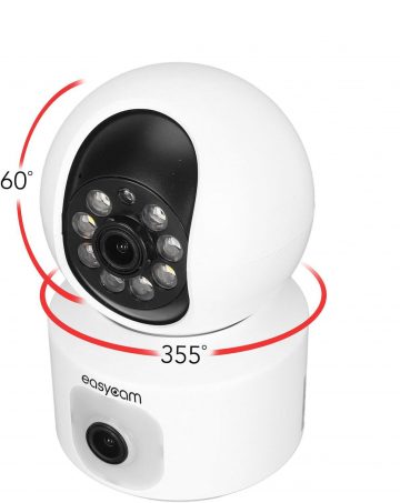 EasyCam iekštelpu WiFi PTZ kamera Tuya prožektors 4MP EC-4PT2DL-FL-N