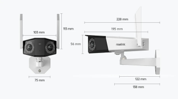 Reolink DUO WiFi IP kamera ar 4 MP dubulto objektīvu