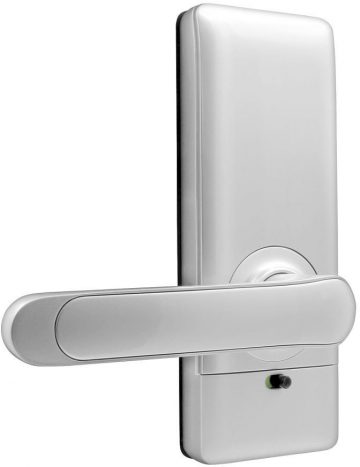 Door handle with access controller EURA ELH-02H4 silver color