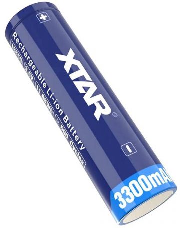 18650 Li-Ion 3,6 V Xtar 3300 mAh baterija (1 vnt) su apsauga