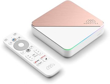 Android TV Box Homatics R 4K Plus WiFi 4GB RAM/32GB ROM + DVB-T2 H.265 dekodētājs
