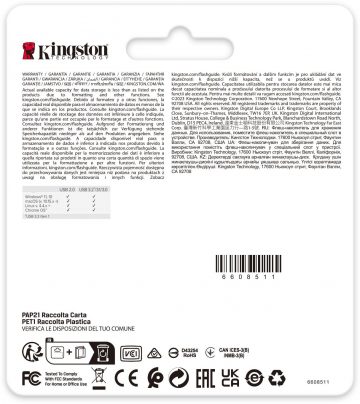 Флеш-накопитель Kingston Data Traveler DTSE9G3 256 ГБ USB3.2 Gen1