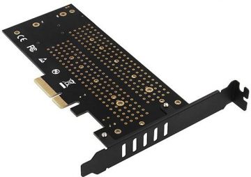 Axagon PCEM2-DC PCI-E x4 kuni M.2 NVMe jahutusega adapter