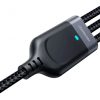 Joyroom 3-in-1 USB-A / USB-C mikro-USB Lightning kaabel S-1T3018A18 30cm 3,5A, punutud, must