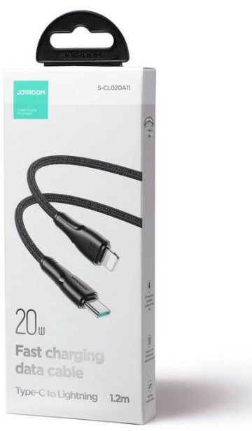 USB-C / Lightning Joyroom kaabel S-CL020A11 120cm 20W punutud, must
