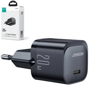 Joyroom mini sienas lādētājs JR-TCF02 20W PD 3.0 QC 3.0 1x USB-C melns