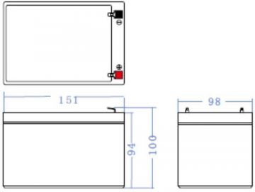 Аккумуляторная батарея AGM VRLA 12 В 12 А·ч зеленого цвета