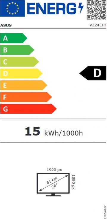 Дисплей 24" ASUS VZ24EHF Gaming IPS FullD 100 Гц 1 мс HDMI