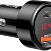 Автомобильное зарядное устройство Baseus Magic CCMLC20C-01 45 Вт 6 А 1x USB-A 1x USB-C QC 3.0