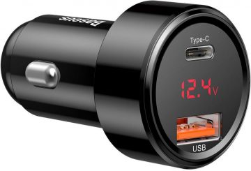 Автомобильное зарядное устройство Baseus Magic CCMLC20C-01 45 Вт 6 А 1x USB-A 1x USB-C QC 3.0